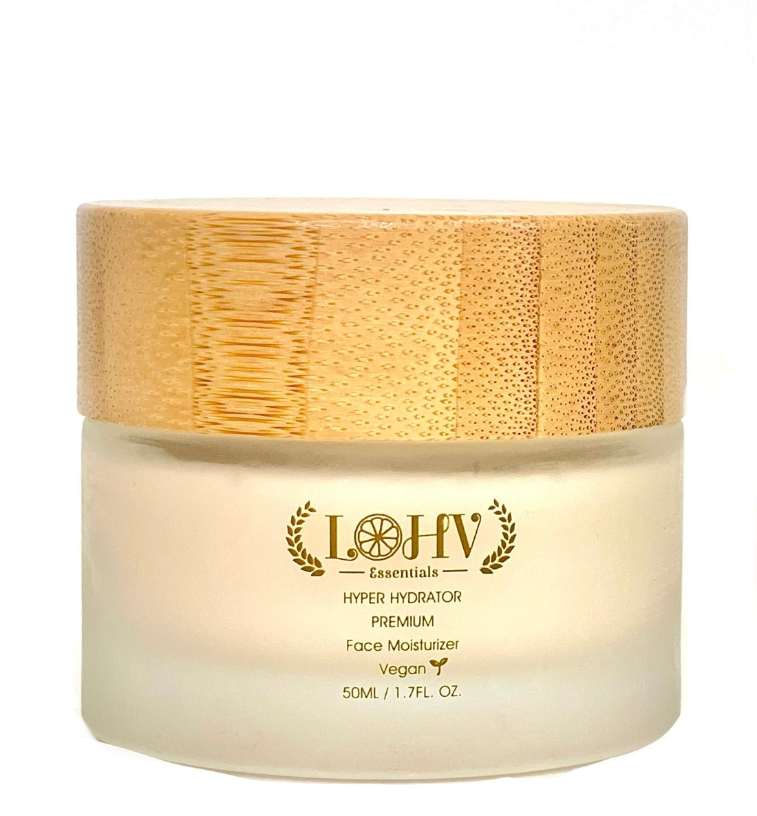PREMIUM 100% VEGAN HYPER HYDRATOR Face Moisturizer With SPF 30 + Hyaluronic Acid + Lactic acid + Vitamin C + Kombucha by LOHV ESSENTIALS