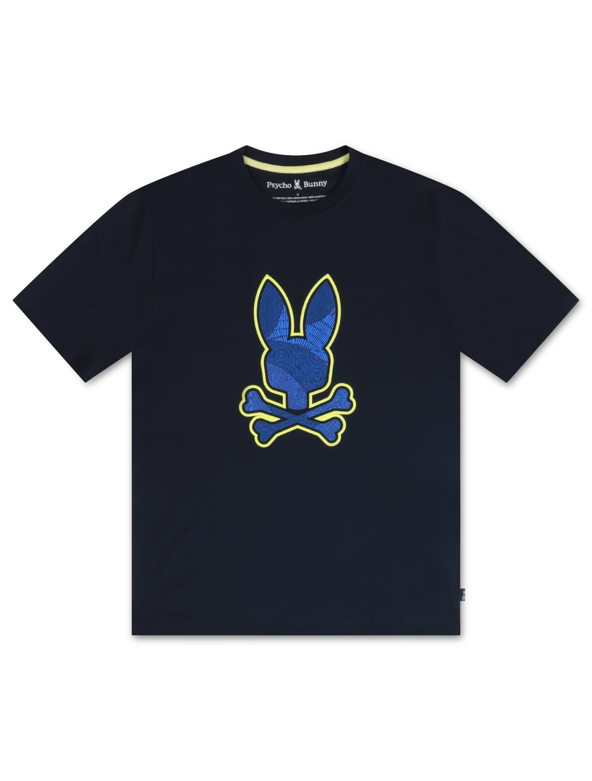 Psycho Bunny Mens Lenox Graphic Tee - Navy by Denim Exchange
