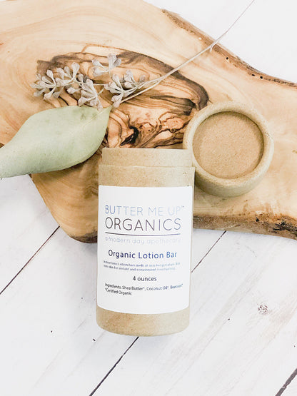 Organic Lotion Bar Shea Butter and Coconut Oil by Butter Me Up Organics