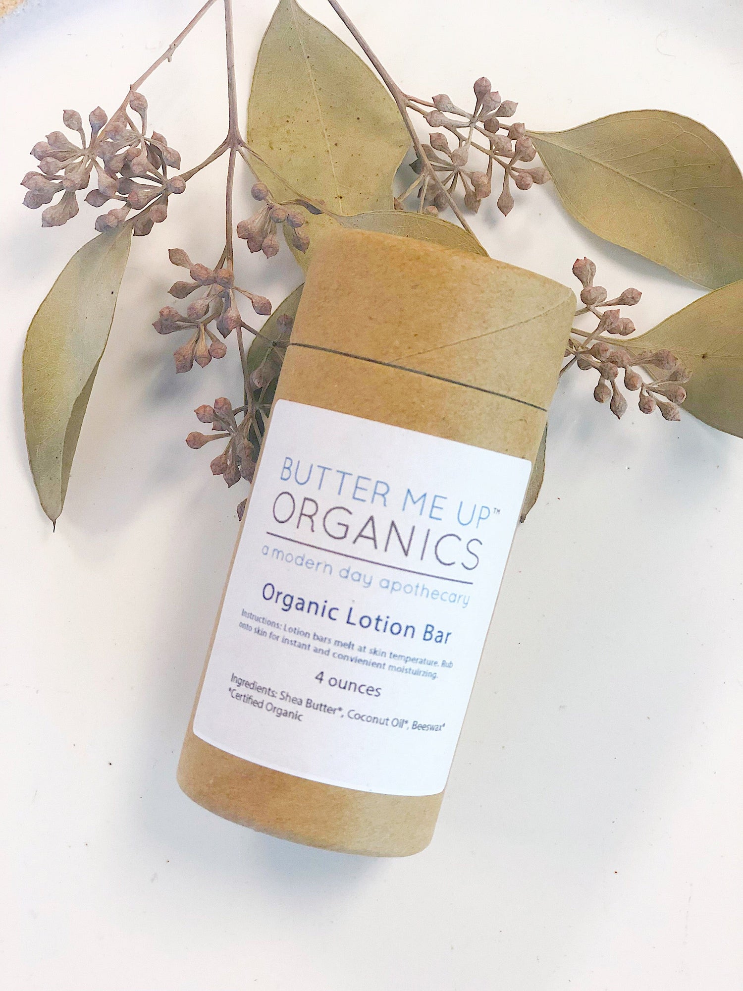Organic Lotion Bar Shea Butter and Coconut Oil by Butter Me Up Organics