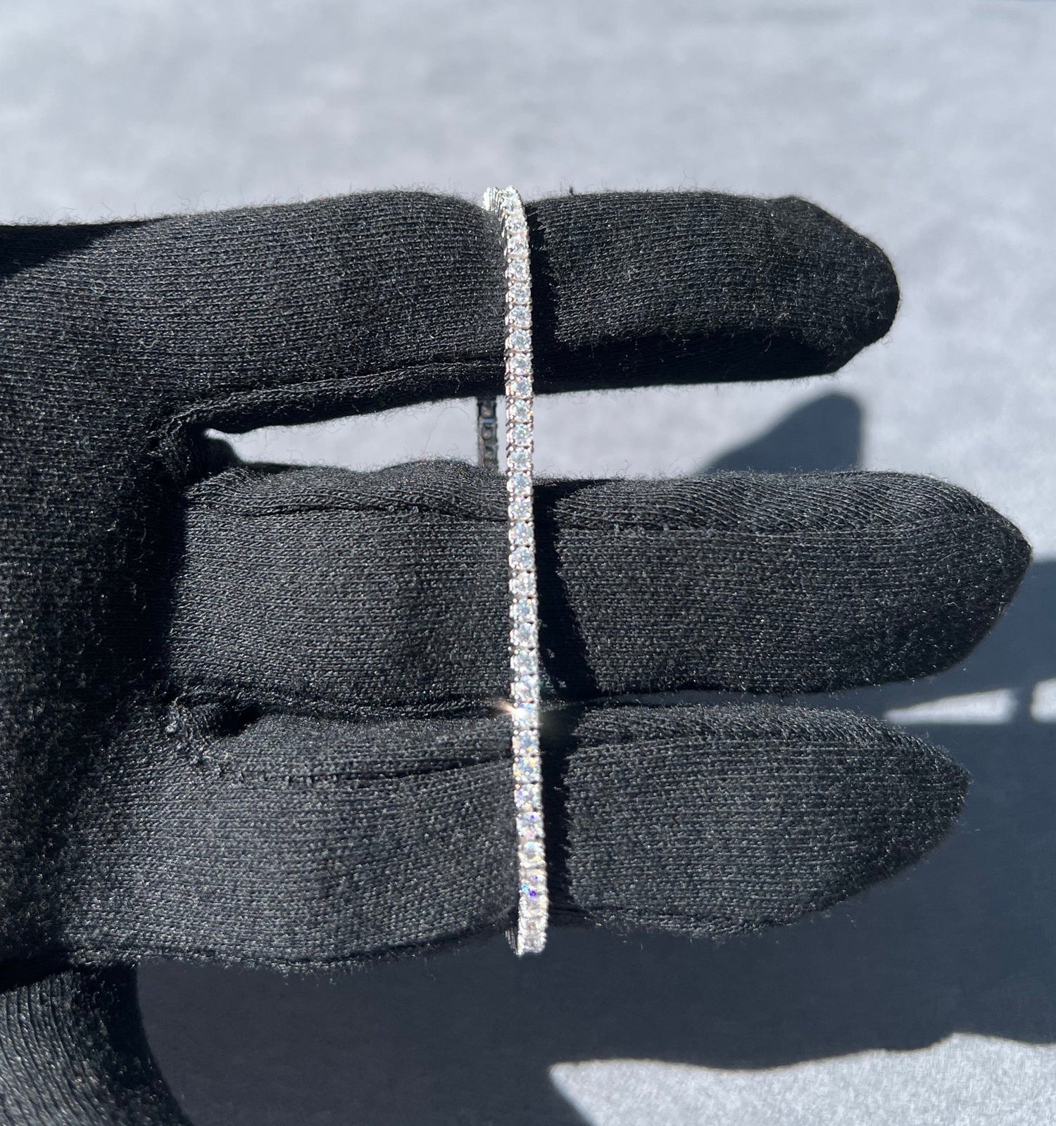 2mm Moissanite Tennis Bracelet in Solid 925 Silver by Jayco Jewelry