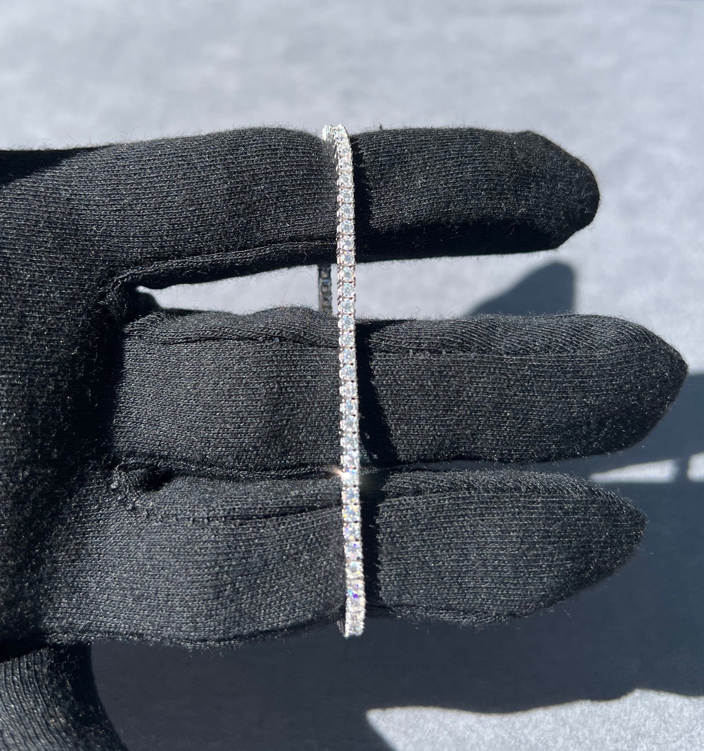 2mm Moissanite Tennis Bracelet in Solid 925 Silver by Jayco Jewelry