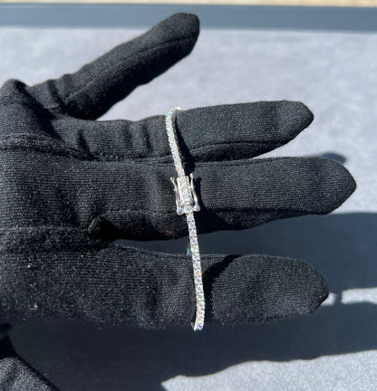 2mm Moissanite Tennis Bracelet in Solid 925 Silver by Jayco Jewelry