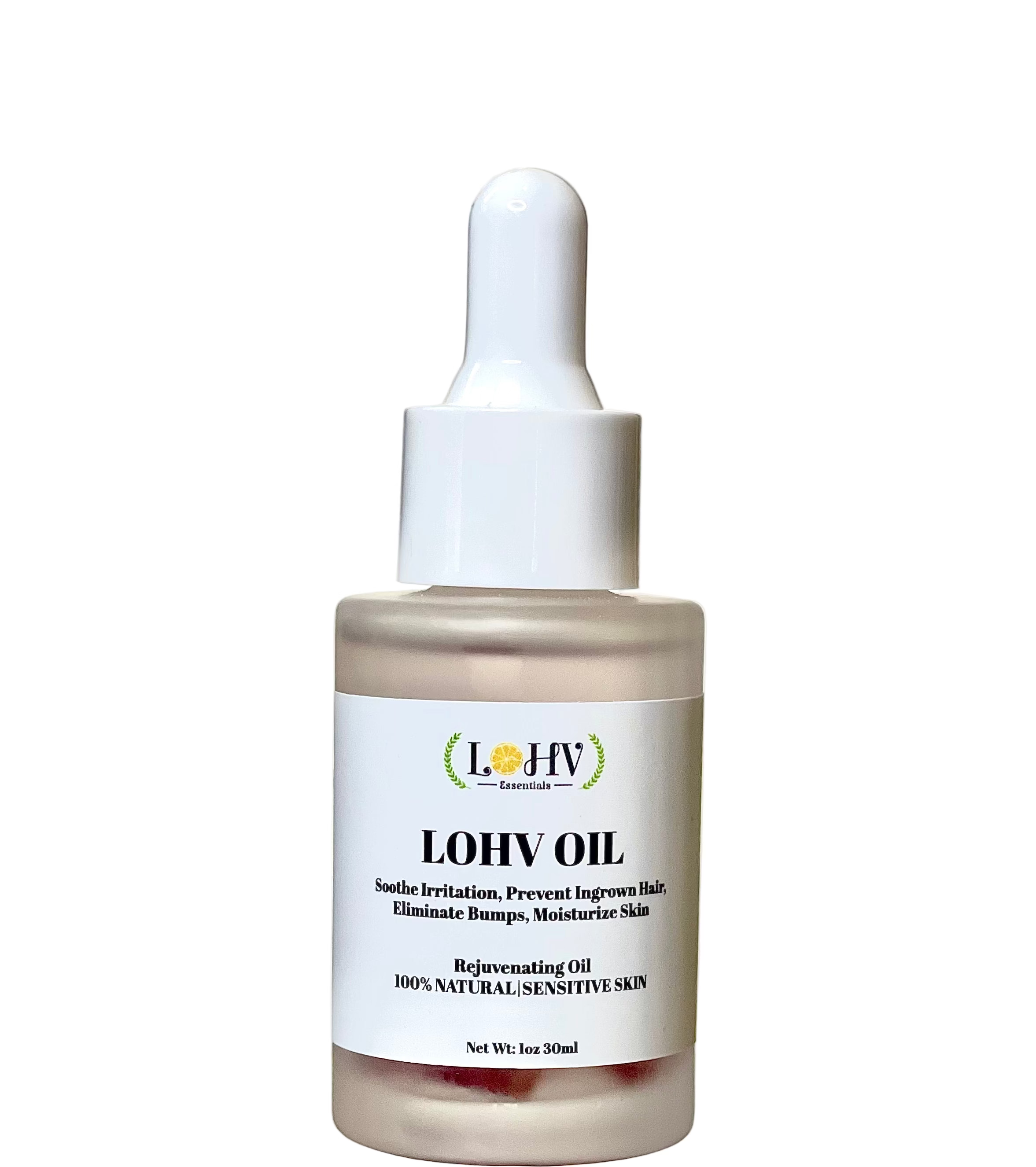 LOHV Multi-Purpose PREMIUM Rose Oil For Sensitive Skin. Clear Up Bumps, Ingrown Hairs On Face and Bikini Line, Soothes Irritation with Rosemary Oil + Vitamin E Oil + Grape Seed Oil + Sweet Almond Oil by LOHV ESSENTIALS