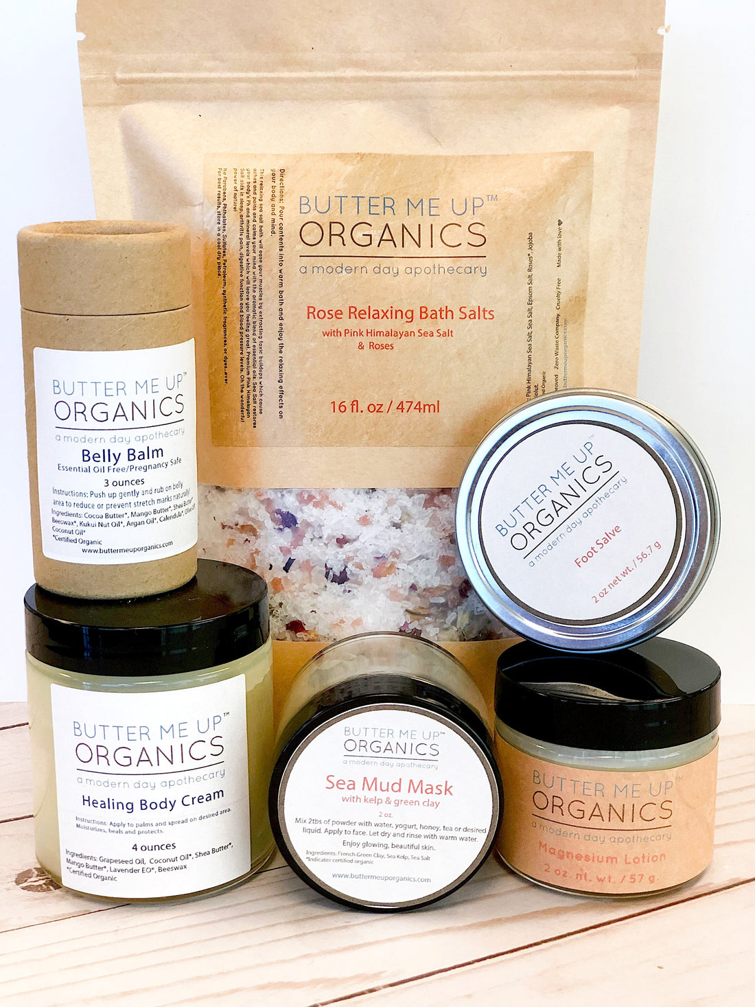 Expectant Mother Comfort Kit / Pregnancy Gift Set by Butter Me Up Organics