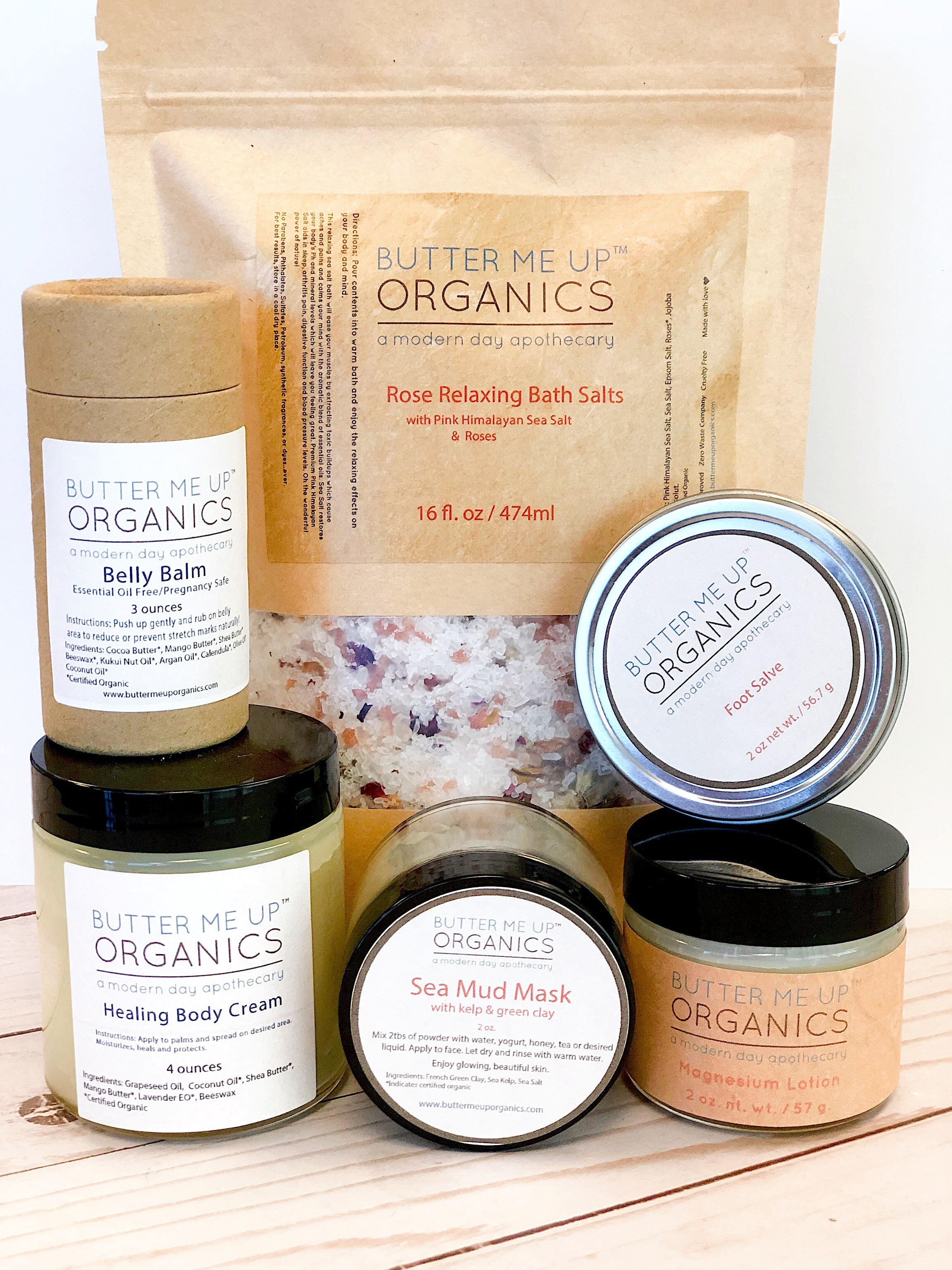 Expectant Mother Comfort Kit / Pregnancy Gift Set by Butter Me Up Organics