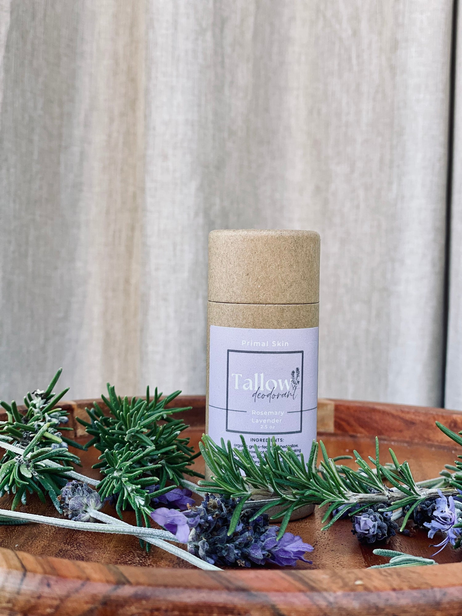 Non-Toxic Rosemary Lavender Deodorant by Primal Skin Tallow