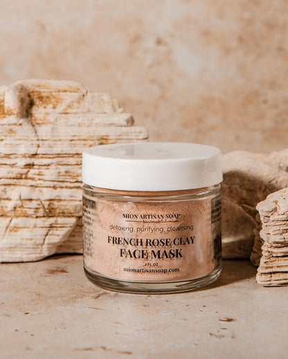 French Rose Clay Face Mask | Tone, Clear, and Detox by MION Artisan Soap Co.