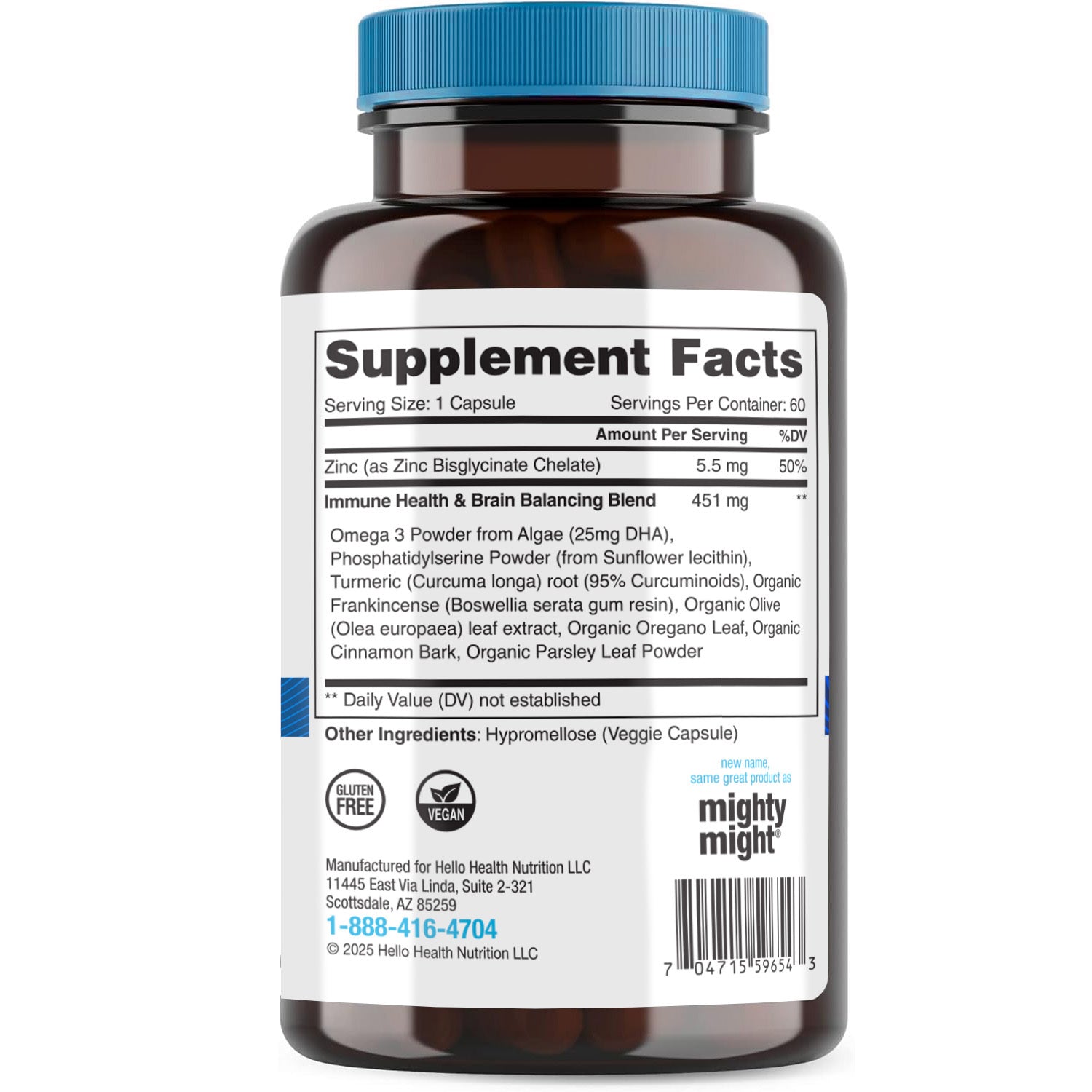 9-in-1 Immune Support Natural &amp; Detox capsules by hellohealth