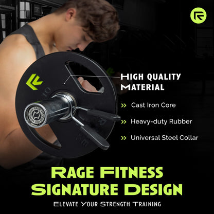 Rubber Coated Plates by Rage Fitness