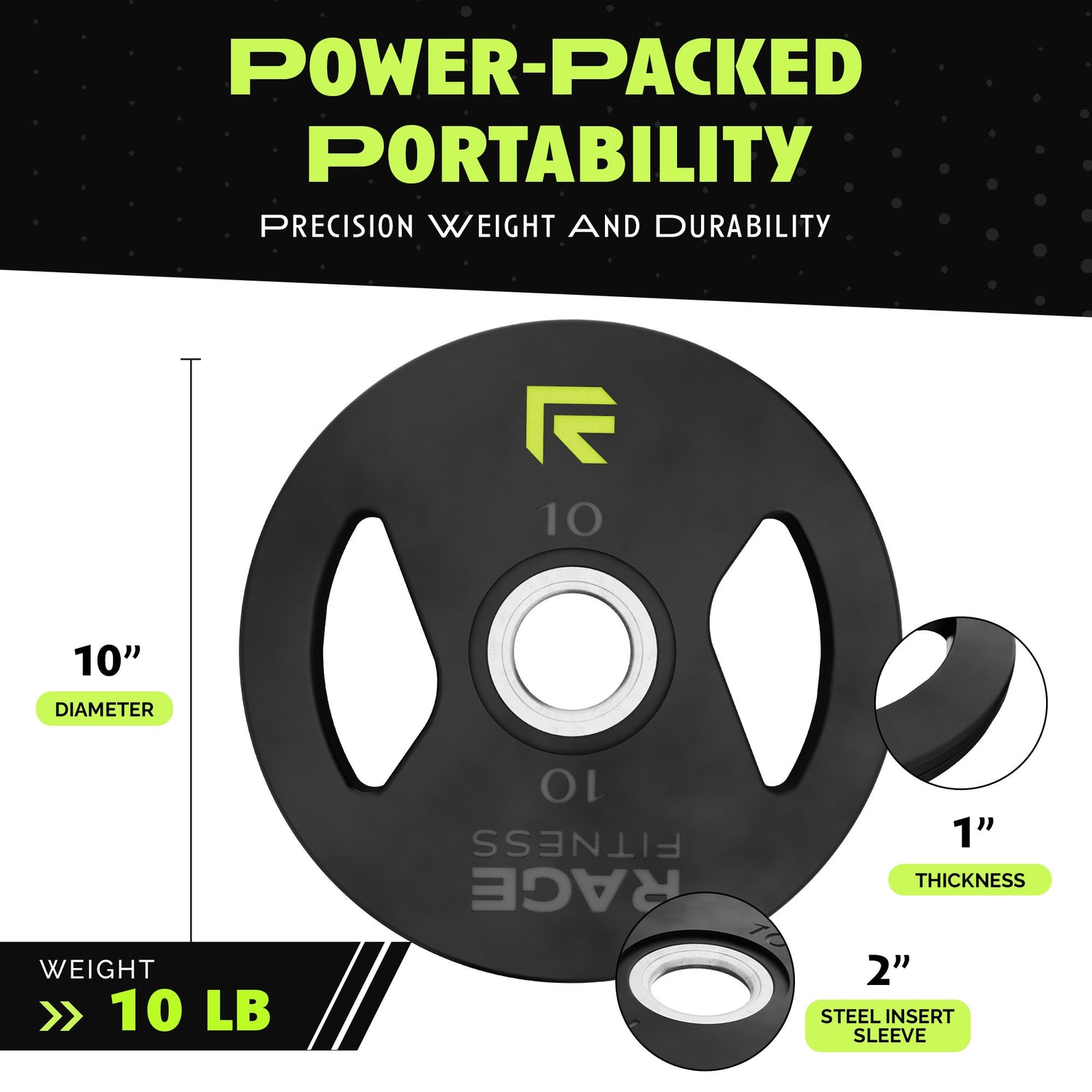 Rubber Coated Plates by Rage Fitness