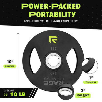 Rubber Coated Plates by Rage Fitness