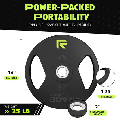Rubber Coated Plates by Rage Fitness