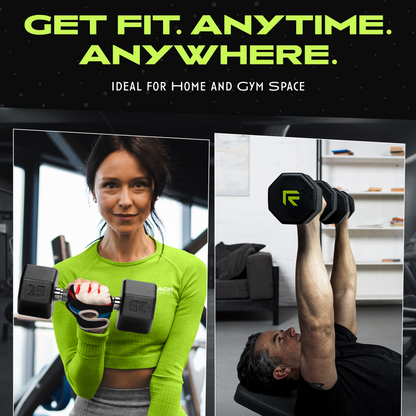 Octo Rubber Dumbbell (sold individually) by Rage Fitness