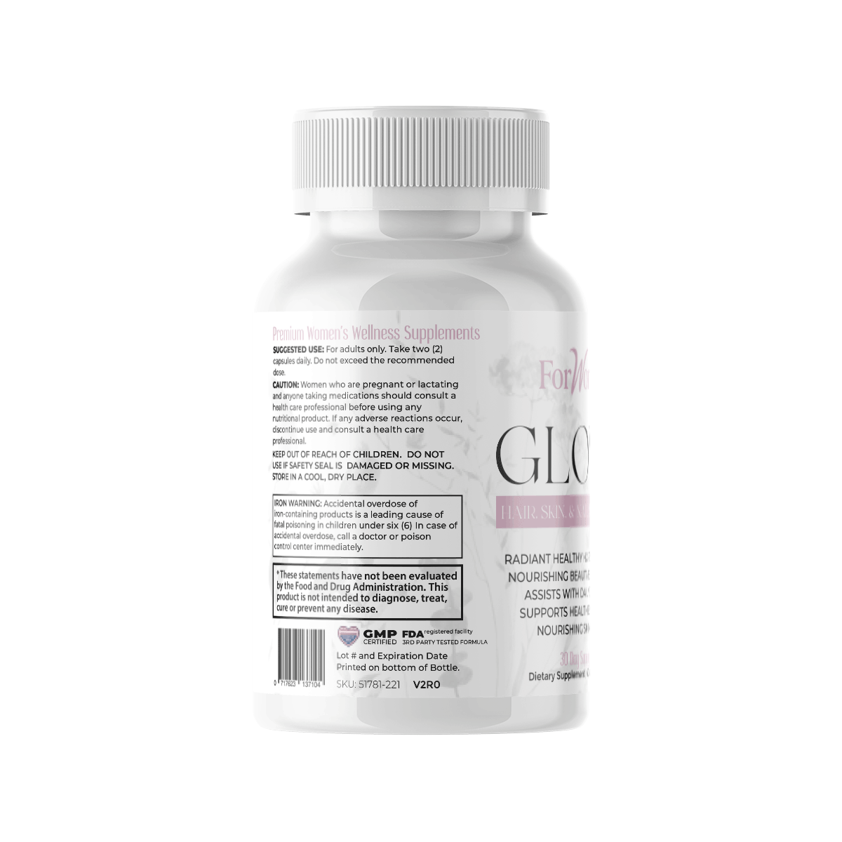 Glow Hair, Skin, and Nail Support Supplement by ForWomn | Women&