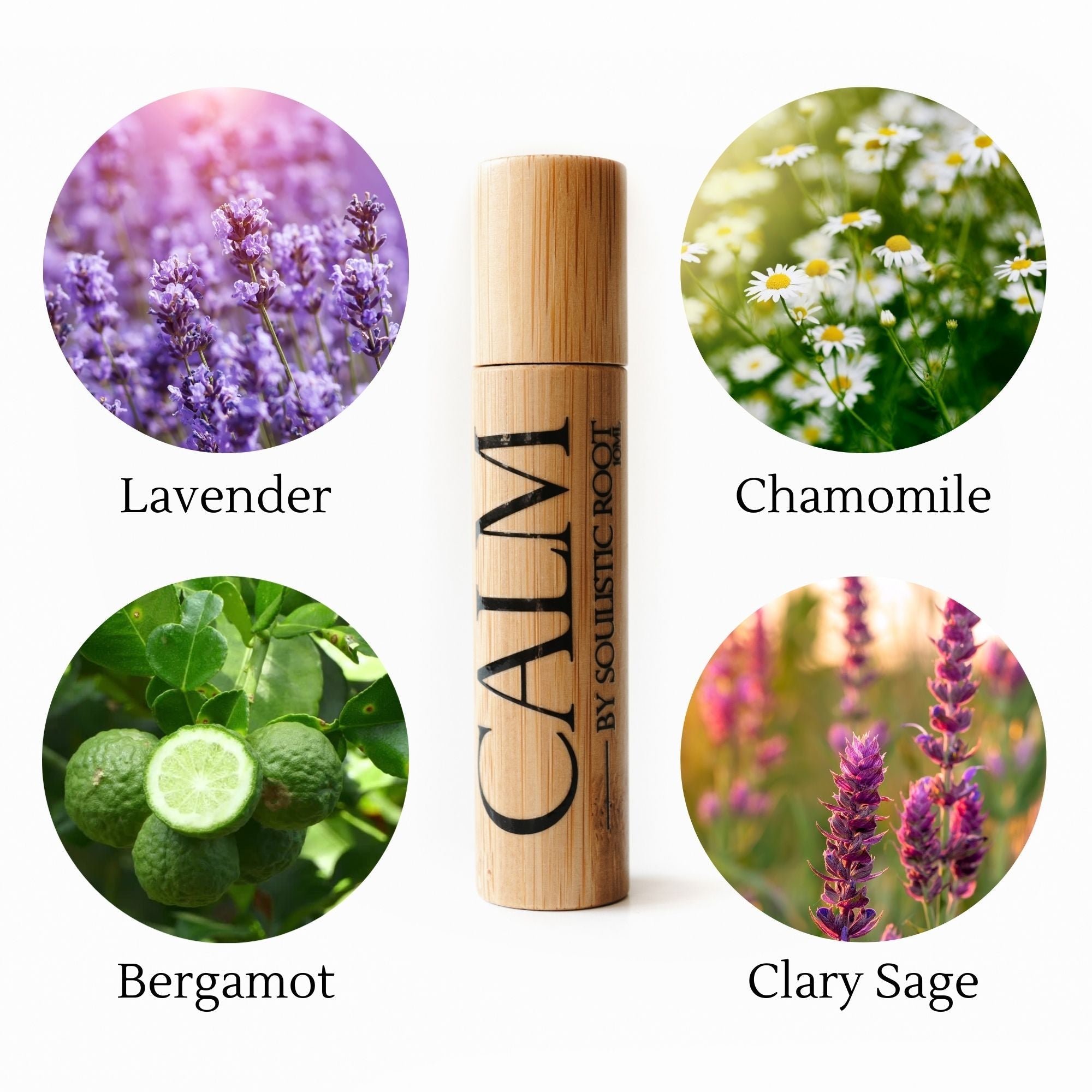 Calm Essential Oil Bamboo Roller by Soulistic Root