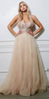 CLEARANCE - Nox Anabel J411 Embellished Formal Ball Gown Crisscross Back (Size 4) by DiscountDressShop
