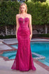 Ladivine J871 Long Sultry Fitted Strapless Embellished Prom Gown by DiscountDressShop