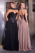 Ladivine J891 Fitted Corset Bodice Flowy Chiffon Skirt Formal Gown by DiscountDressShop