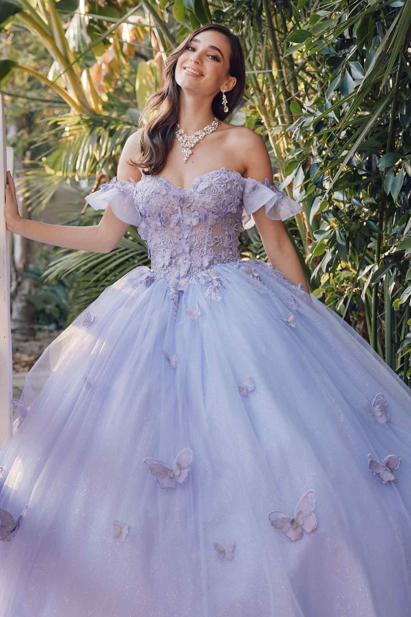 Juliet JT1448J Off the Shoulder A-Line Poofy Quinceanera Ball Gown by DiscountDressShop