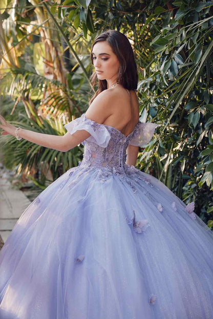 Juliet JT1448J Off the Shoulder A-Line Poofy Quinceanera Ball Gown by DiscountDressShop
