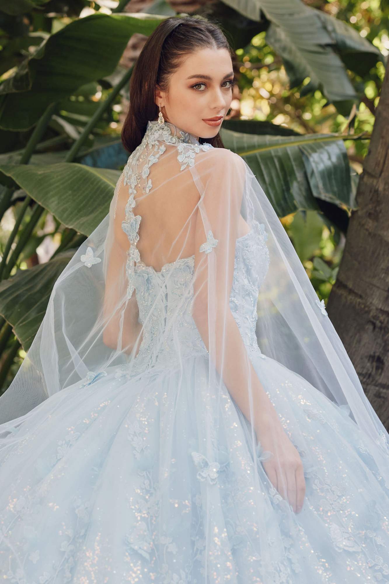 Juliet JT1449J Poofy Strapless Sweetheart Quinceanera Gown Includes Cape by DiscountDressShop