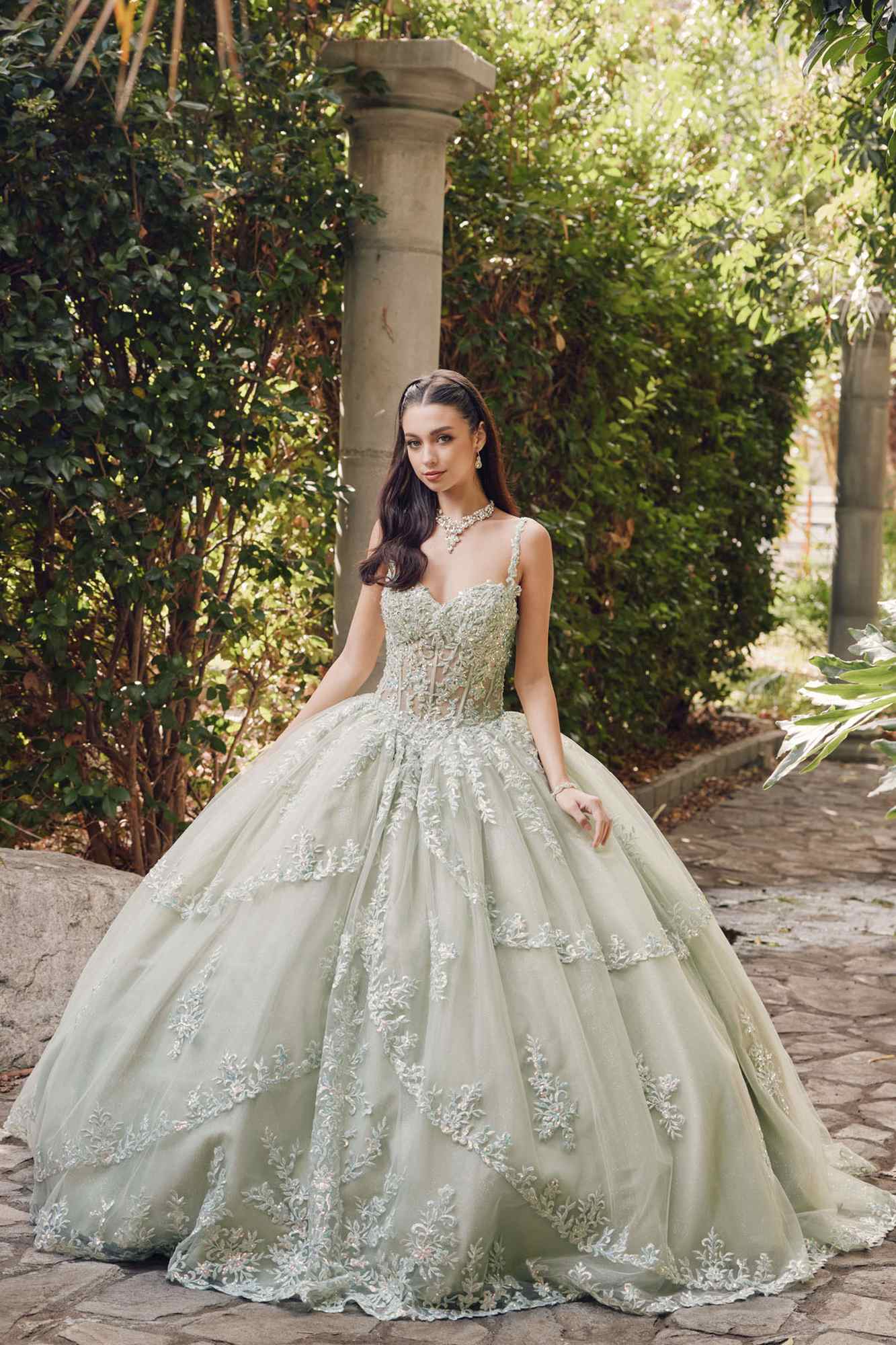 Juliet JT1450J Poofy Sweetheart Corset Boned Quinceanera Ball Gown by DiscountDressShop