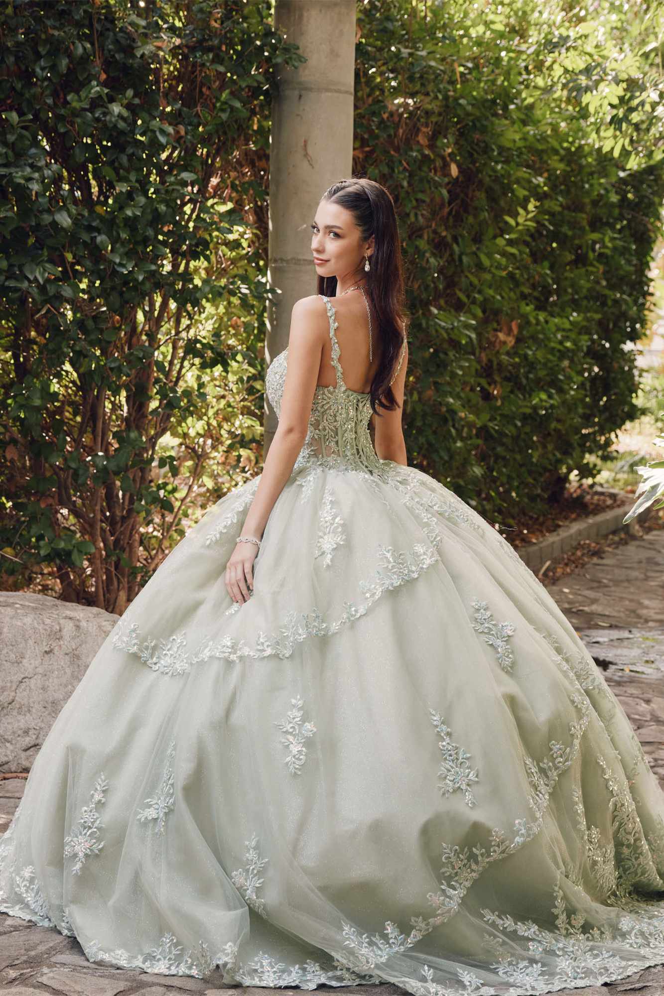 Juliet JT1450J Poofy Sweetheart Corset Boned Quinceanera Ball Gown by DiscountDressShop