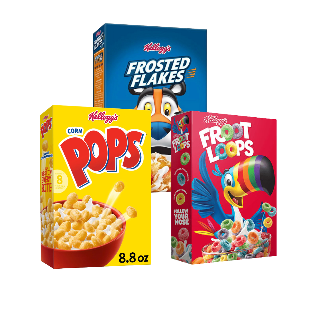 Kellogg’s Frosted Flakes / Froot Loops / Corn Pops – Elige tu cereal (7.8 oz – 10.9 oz) by Farmacias Savia