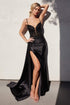 Ladivine KV1125 Fitted Satin & Lace Bodycon Prom Dress by DiscountDressShop