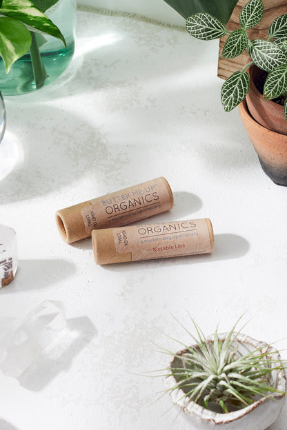 Kissable Lips / Chapstick Lip Balm / PAPERBOARD Tube by Butter Me Up Organics