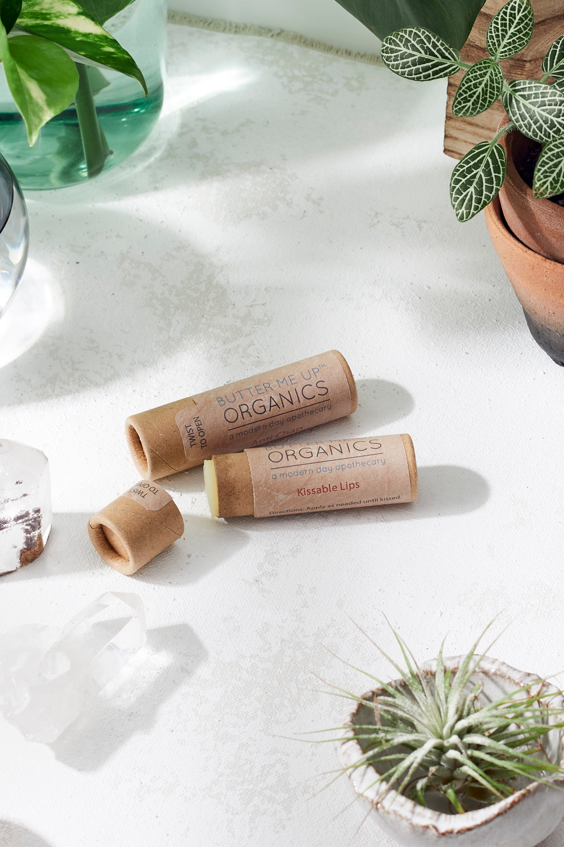 Kissable Lips / Chapstick Lip Balm / PAPERBOARD Tube by Butter Me Up Organics