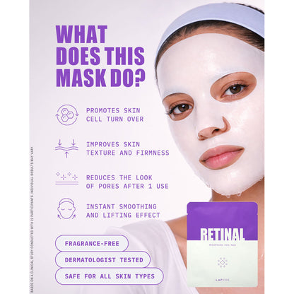 Retinal Resurfacing Sheet Mask 5-Pack Box by LAPCOS