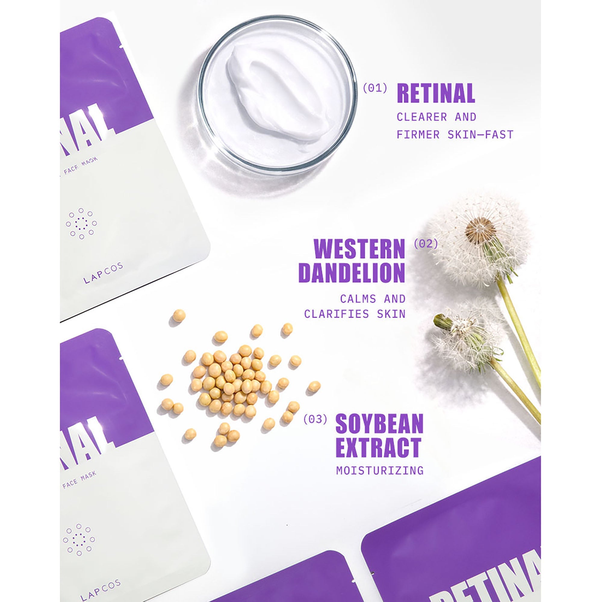 Retinal Resurfacing Sheet Mask 5-Pack Box by LAPCOS