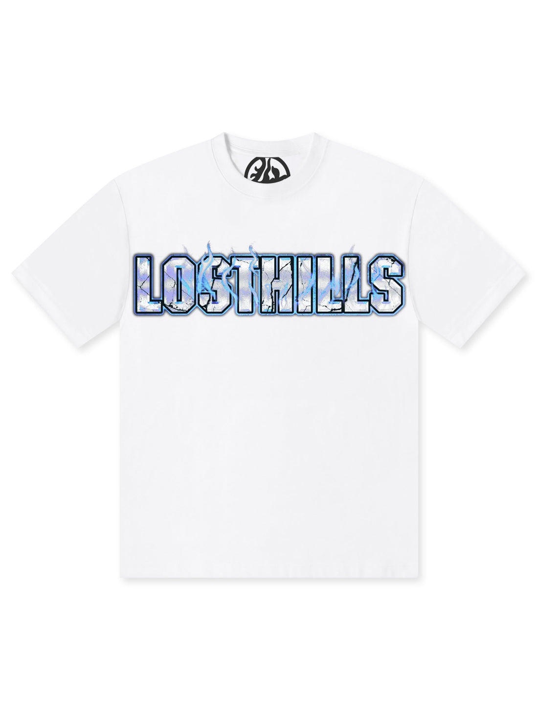 Losthills Inverted Logo Tee - White by Denim Exchange
