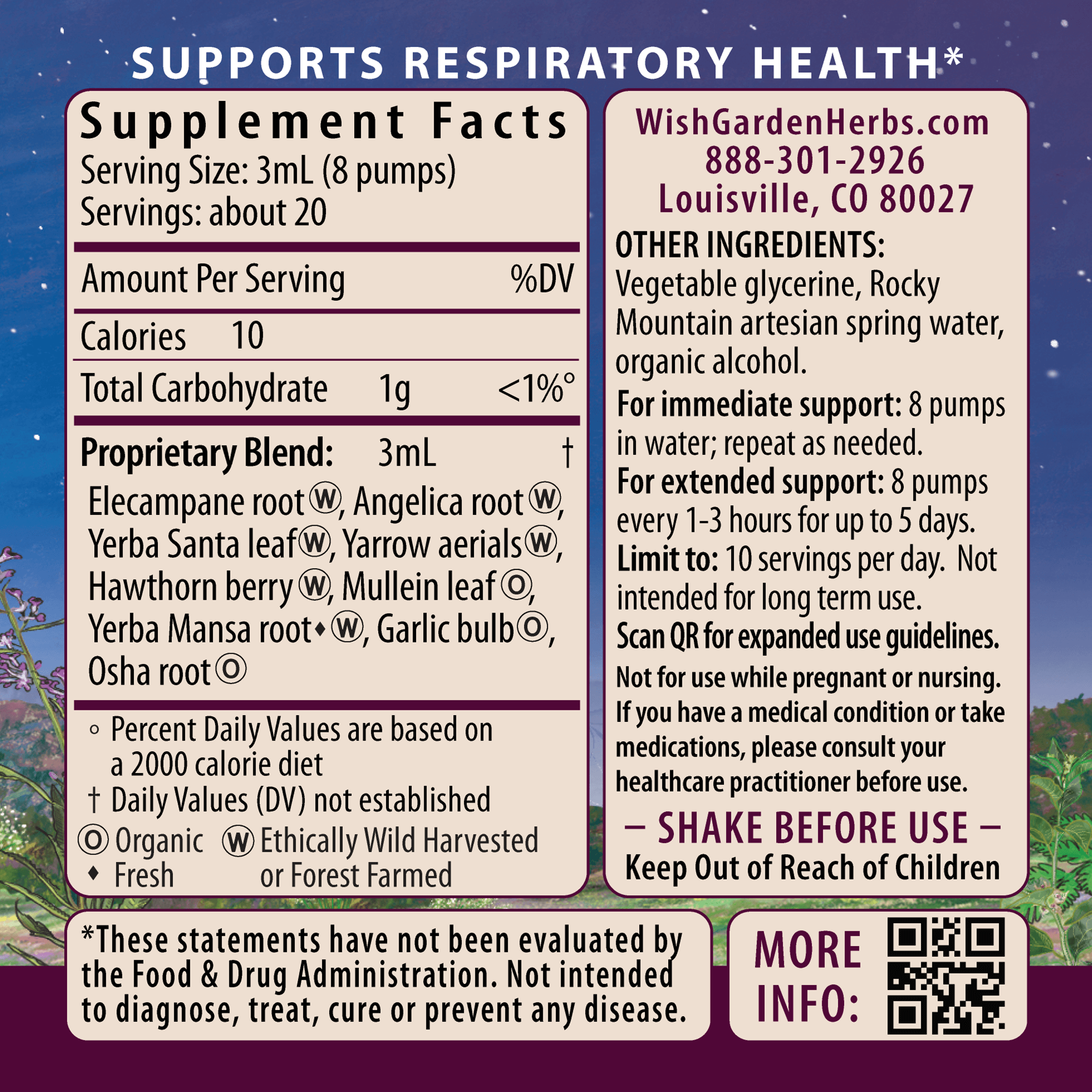 Deep Lung, Bronchial Support by WishGarden Herbs