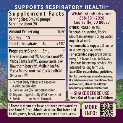 Deep Lung, Bronchial Support by WishGarden Herbs
