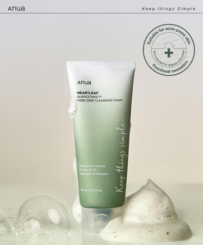 ANUA Heartleaf Quercetinol Pore Deep Cleansing Foam by AsiaBeautyMall