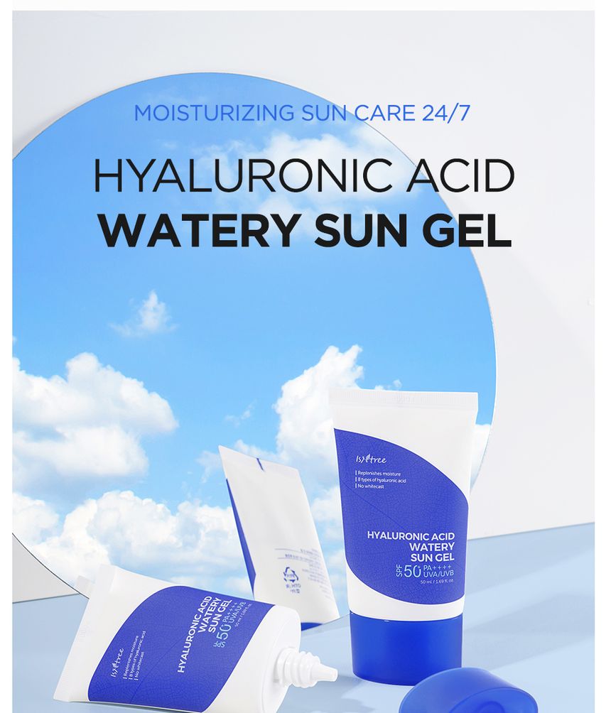 Isntree Hyaluronic Acid Watery Sun Gel Set SPF 50+ PA++++ (2-Pack) by AsiaBeautyMall