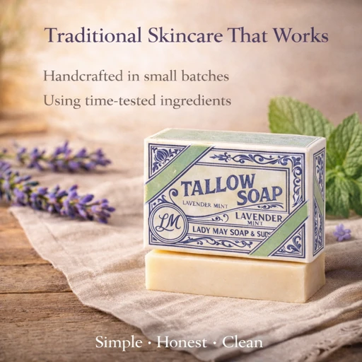 Lavender Tallow Gift Set - Premium Relaxation Bundle | Skincare, Candle &amp; Soap by Lady May Tallow