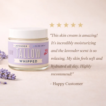 Lavender Tallow Gift Set - Premium Relaxation Bundle | Skincare, Candle &amp; Soap by Lady May Tallow