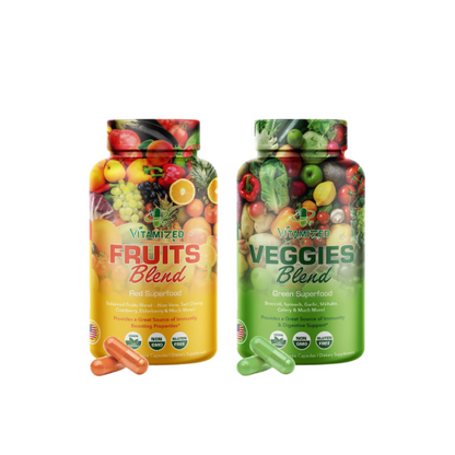 Superfood Fruits and Veggie Capsules - Overall Health and Energy - For Men and Women by The VITAMIZED Shop