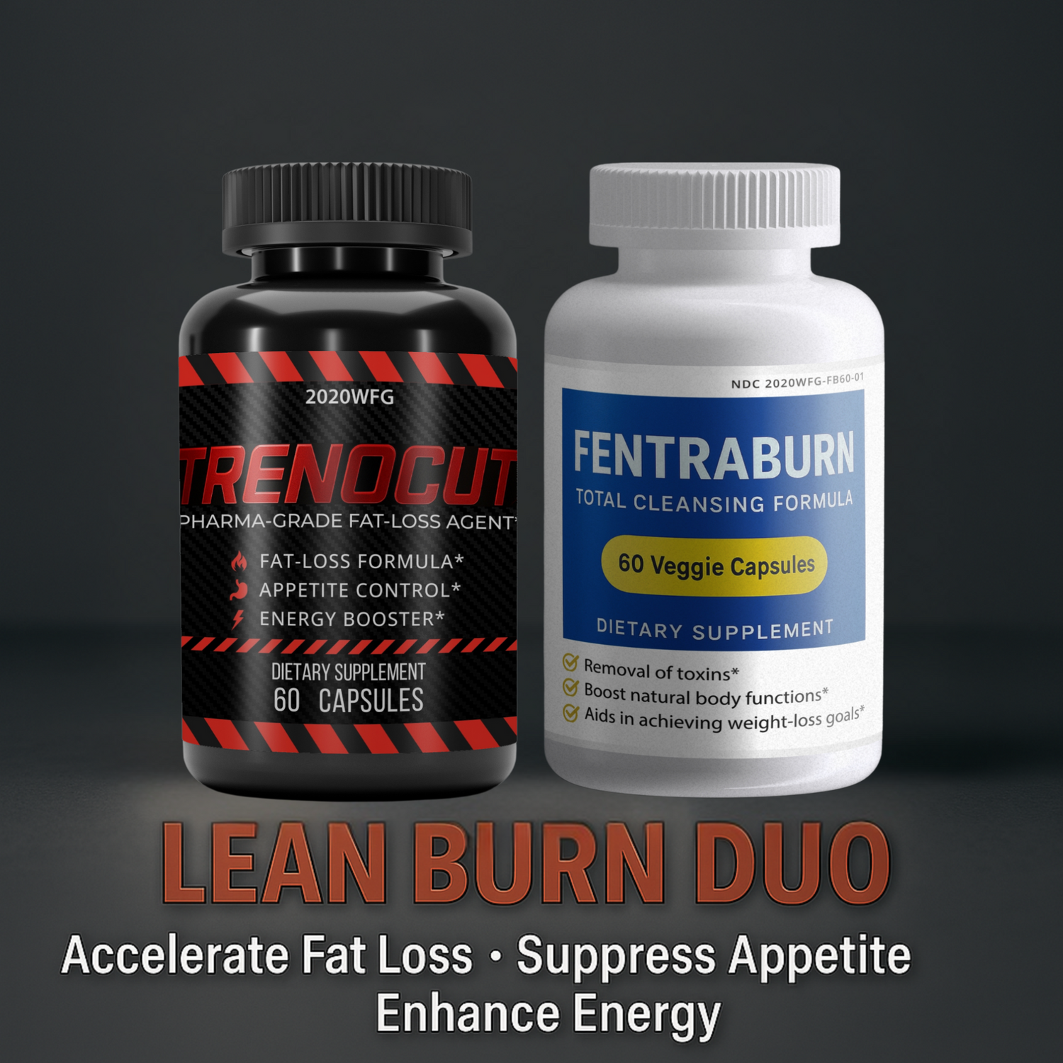 Lean Burn Duo | Fat Burner &amp; Detox Cycle – TRENOCUT + FentraBurn by 2020WFG