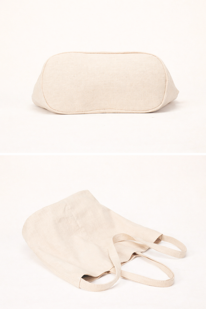 Lightweight Ramie Canvas Large Tote Bag by LINTICO