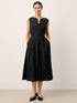 Linen-Lyocell V-Neck Sleeveless Midi Dress WILLOW by LINTICO