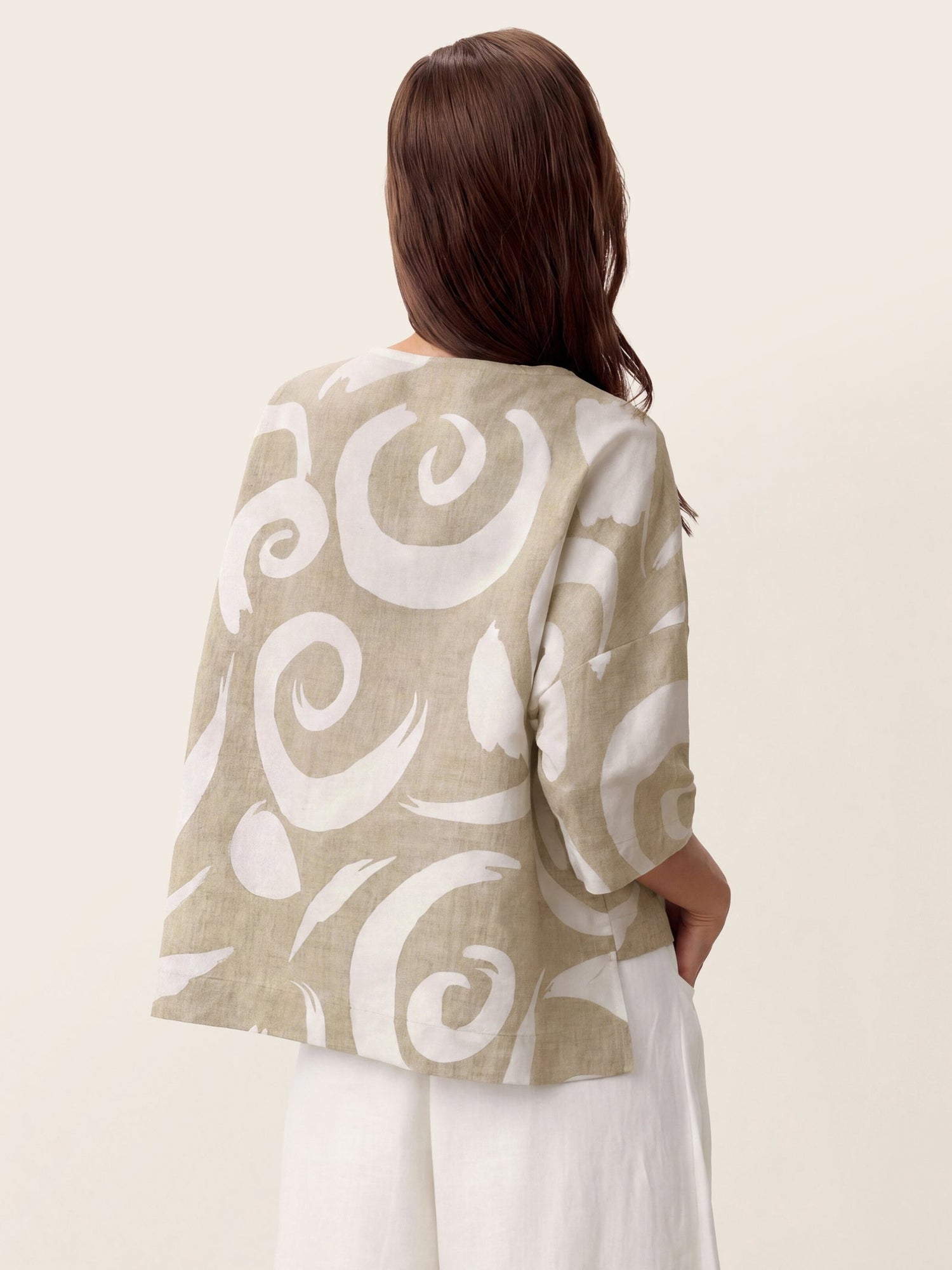 Linen Layered Asymmetric Top NOREEN by LINTICO