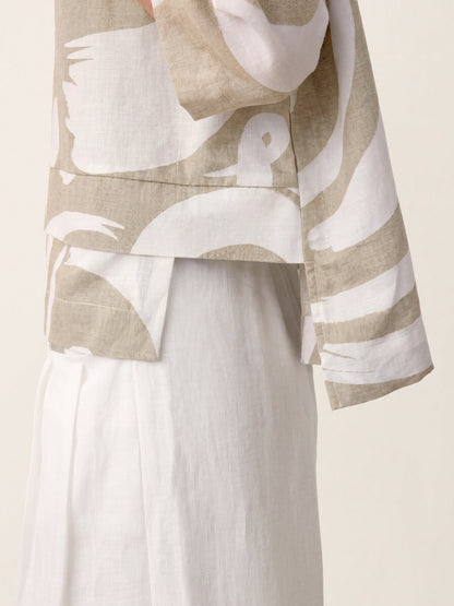 Linen Layered Asymmetric Top NOREEN by LINTICO
