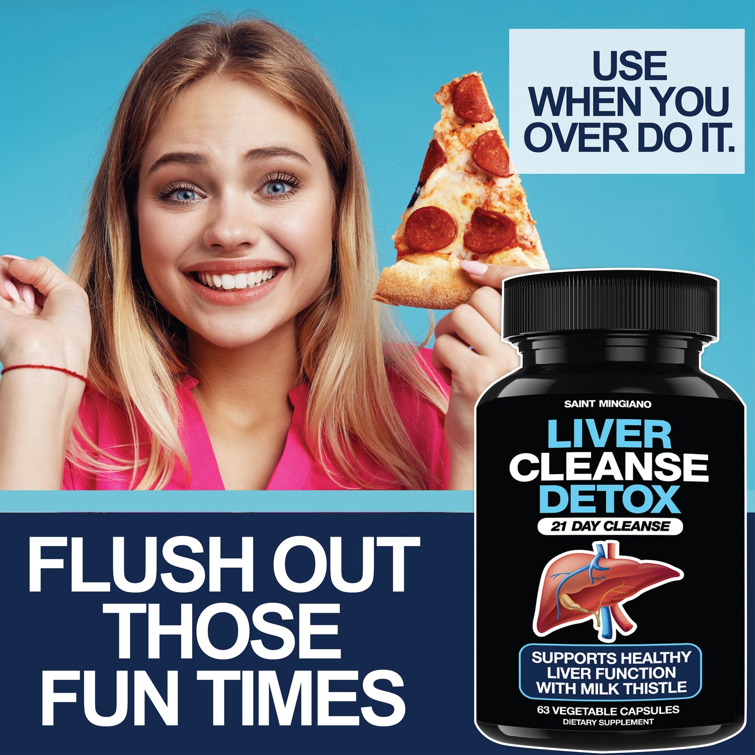 Liver Cleanse Detox &amp; Repair - 21 Day Cleanse - Natural Liver Support Supplement with Milk Thistle by Saint Mingiano - Supplements &amp; Wellness Dedicated to Holistic Health