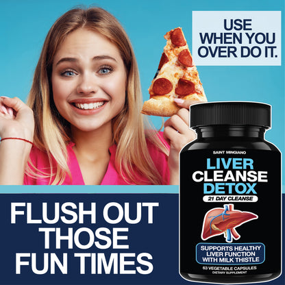 Liver Cleanse Detox &amp; Repair - 21 Day Cleanse - Natural Liver Support Supplement with Milk Thistle by Saint Mingiano - Supplements &amp; Wellness Dedicated to Holistic Health