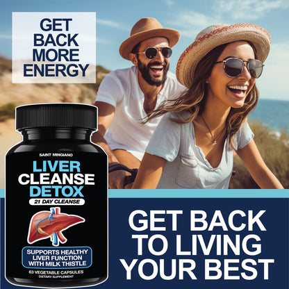Liver Cleanse Detox &amp; Repair - 21 Day Cleanse - Natural Liver Support Supplement with Milk Thistle by Saint Mingiano - Supplements &amp; Wellness Dedicated to Holistic Health